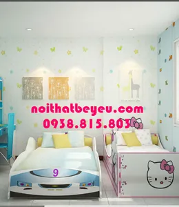 Giường Đôi Cho Bé Trai Bé Gái