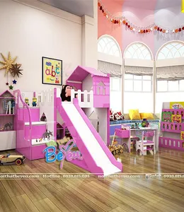 Giường Mái Nhà Cầu Trượt Cho Bé