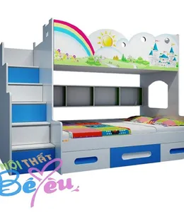 Giường Ngủ 2 Tầng Cho Bé Trai Bé Gái