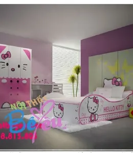 Giường Ngủ Cho Bé Gái Hello Kitty