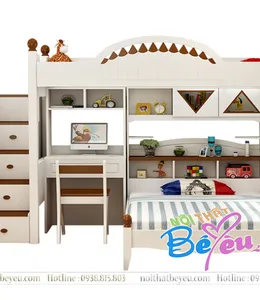 Giường Tầng Có Tủ Bàn Học Kết hợp 3 trong 1