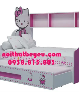 Giường Tầng lùn  trẻ em Hello kitty