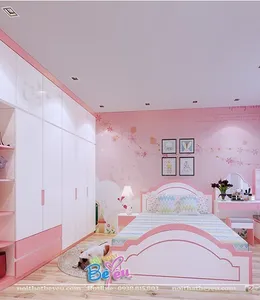 Phòng Ngủ Bé Gái Màu Hồng Pastel