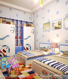 Phòng Ngủ Bé Trai Bé Gái Nhỏ Doremon