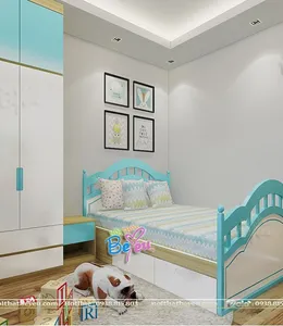 Phòng Ngủ Cho Bé Gái Màu Xanh Ngọc Bích