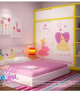 Phòng ngủ Công Chúa Cho Bé Gái Màu Hồng