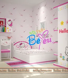 Phòng Ngủ Trẻ Em Bé Gái Hello Kitty