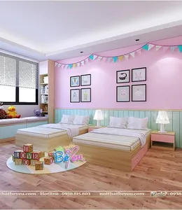 Thiết Kế Phòng Ngủ Chung Cho 2 Bé Gái