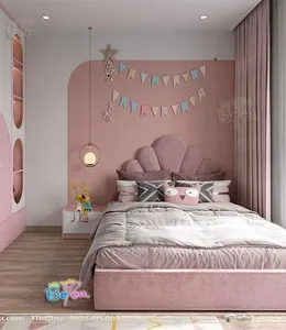 Trang Trí Phòng Ngủ Bé Gái Màu Hồng Sang Trọng