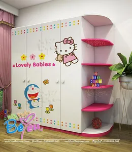 Tủ Áo Hello kitty Doremon cho bé trai bé gái 4 cánh