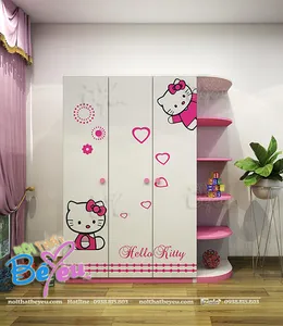 Tủ áo Trẻ Em 3 Cánh cho Bé Gái Hello kitty
