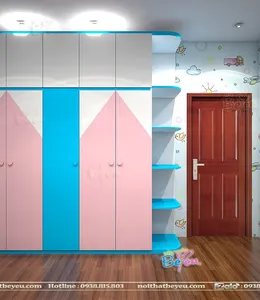 Tủ Quần Áo 5 cánh có góc kệ