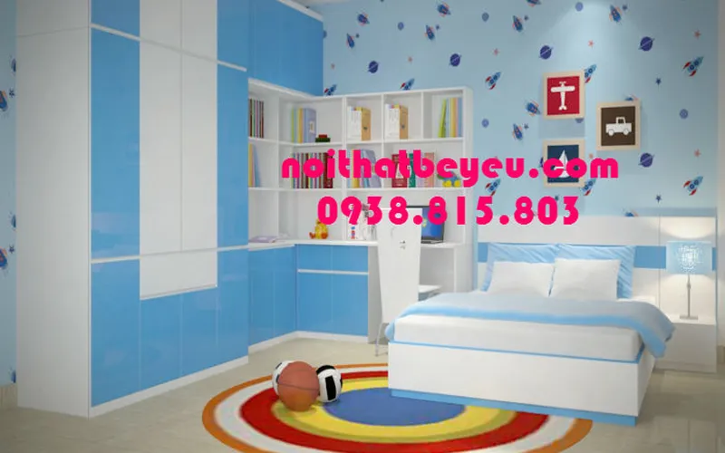 Mẫu Bộ Giường Tủ Phòng Ngủ Cho Bé Trai Bé Gái Giá Rẻ