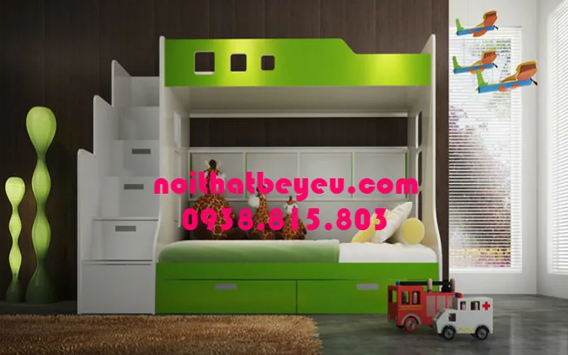 Mẫu Giường Tầng Cho Bé Trai Bé Gái Đẹp Cao Cấp Giá Rẻ Tại TP. HCM