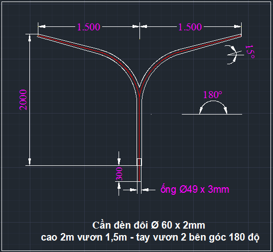 Cần đôi mạ nhúng kẽm nóng Cần đôi mạ nhúng kẽm nóng
