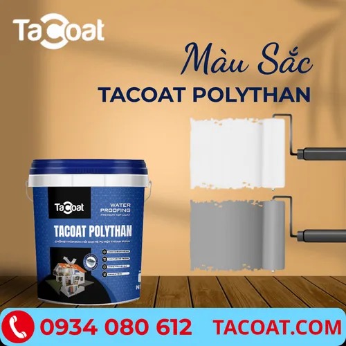 Sơn Chống Thấm Lộ Thiên TACOAT POLYTHAN (0,5KG) - Vết Nứt Tường Đứng, Sàn Mái, Sân Thượng, Sàn Âm, Tường Cũ, Mới