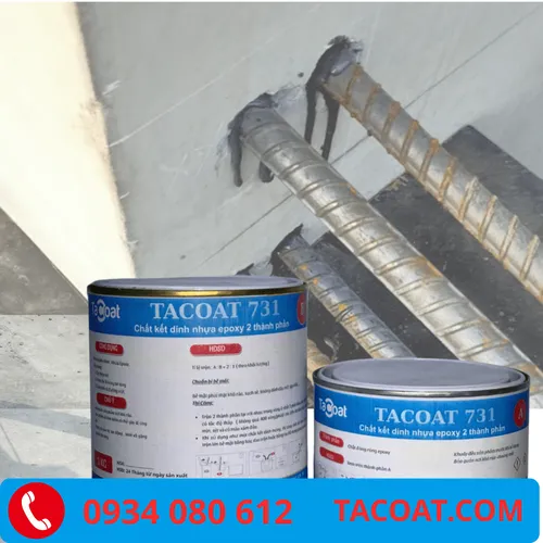 (1,5KG) TACOAT 731 Chất Kết Dính Gốc Epoxy 2 Thành Phần Keo Khoan Cấy Thép Bê Tông