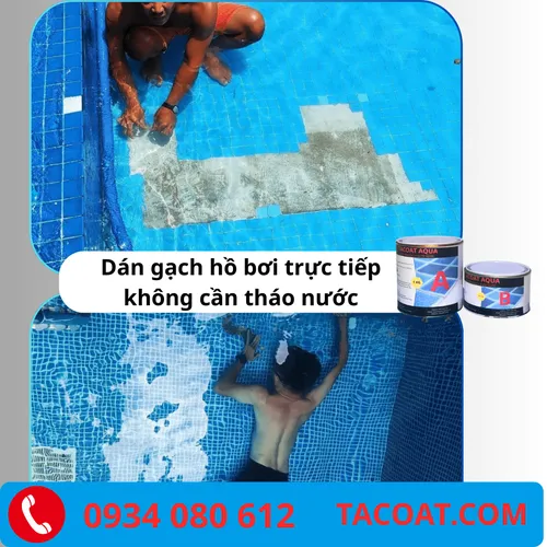 (1,5KG) TACOAT AQUA -  Keo Dán Gạch Dưới Nươc Không Cần Tháo Nước, Dán Gạch Trực Tiếp Dưới Nước