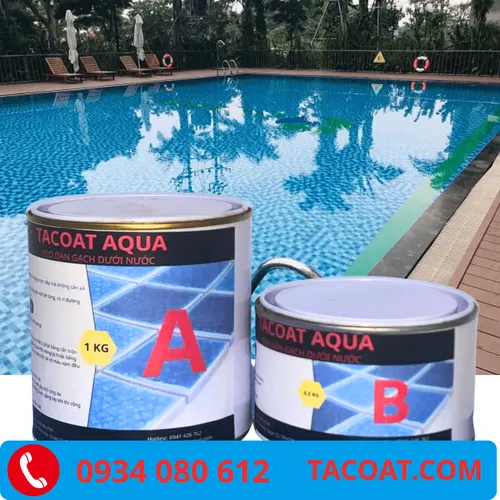 (1,5KG) TACOAT AQUA -  Keo Dán Gạch Dưới Nươc Không Cần Tháo Nước, Dán Gạch Trực Tiếp Dưới Nước