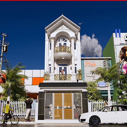 Thiết Kế Nhà 1 Trệt 2 Lầu Mặt Tiền 5m Phong Cách Hiện Đại - Anh Trường Dĩ An Thiết Kế Nhà 1 Trệt 2 Lầu Mặt Tiền 5m Phong Cách Hiện Đại - Anh Trường Dĩ An