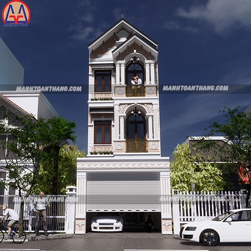 Thiết Kế Nhà Phố 1 Trệt 2 Lầu Mặt Tiền 5m - Anh Tri Dĩ An Thiết Kế Nhà Phố 1 Trệt 2 Lầu Mặt Tiền 5m - Anh Tri Dĩ An