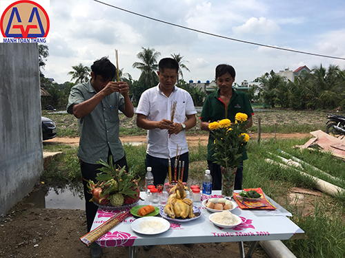 Lễ động thổ công trình nhà cấp 4 gác lửng