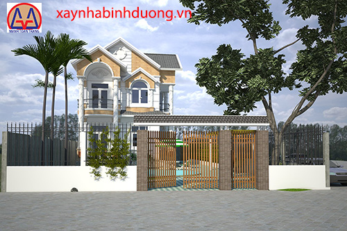 mặt tiền biệt thự vườn Bình Dương
