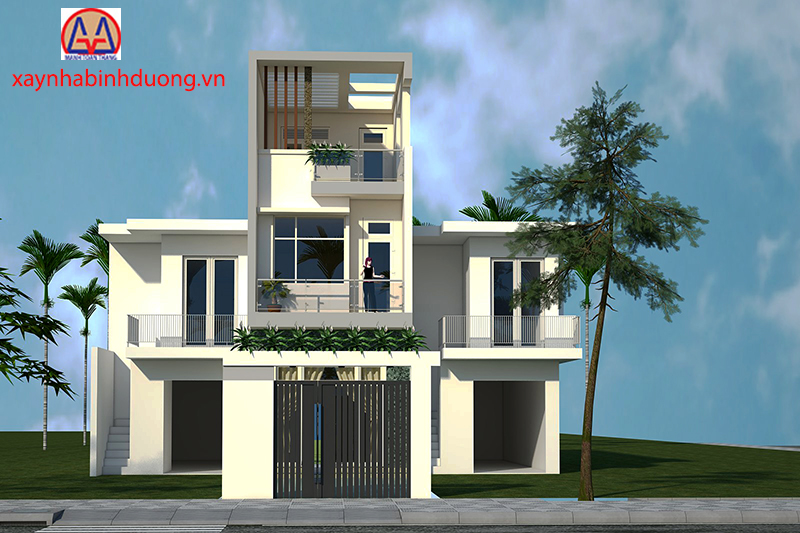 mặt tiền thiết kế nhà 3 tầng Bình Dương