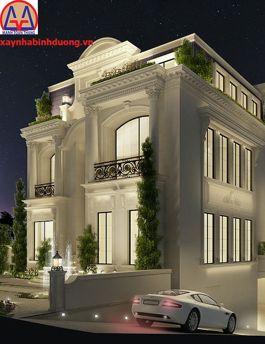 Mẫu biệt thự kiểu pháp 2.1