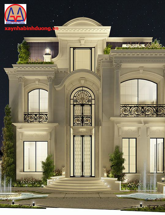 Mẫu biệt thự kiểu pháp 2