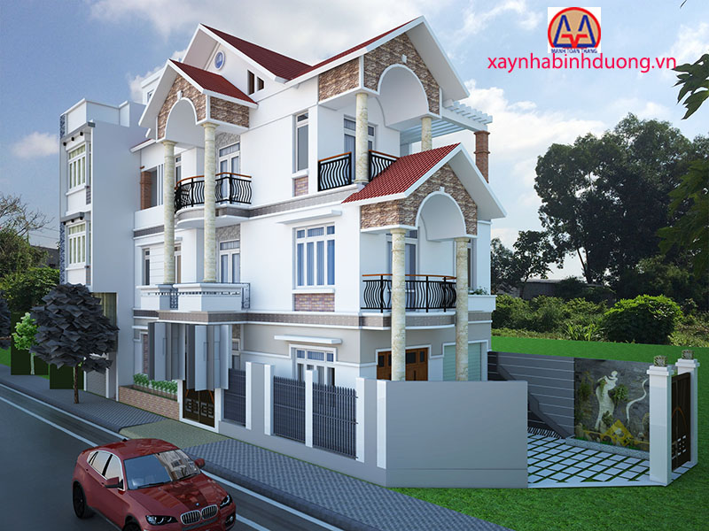 mặt tiền biêt thự phố Bình Dương