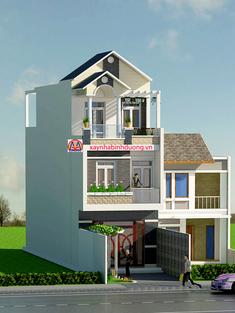 mặt tiền nhà phố 5m