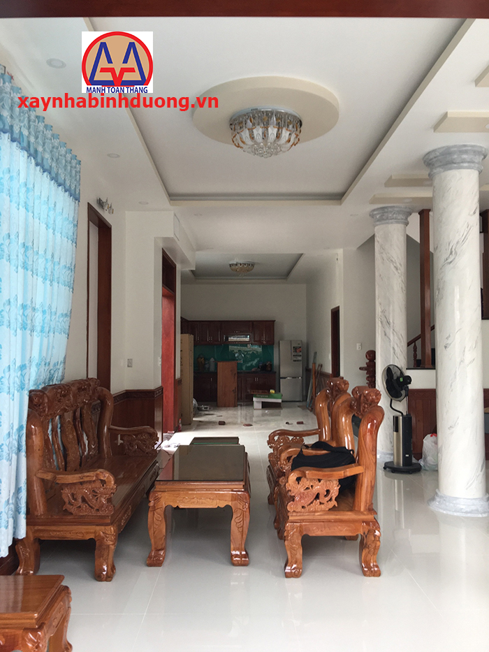 Phòng khách hoàn thiện