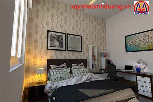 phòng ngủ biệt thự vườn Bình Dương