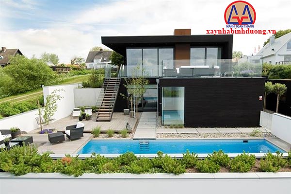 Phối cảnh biệt thự có hồ bơi Phối cảnh biệt thự có hồ bơi