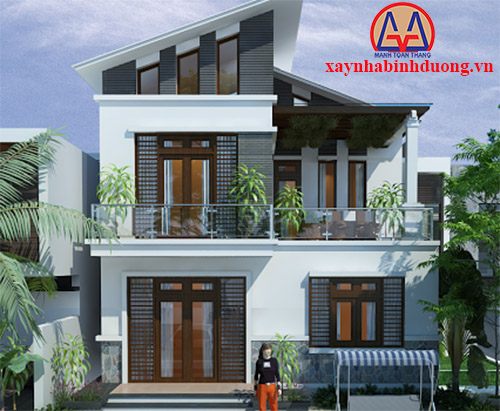 Mẫu thiết kế biệt thự mini hiện đại 1  Mẫu thiết kế biệt thự mini hiện đại 1