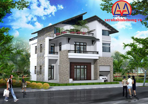 Mẫu thiết kế biệt thự mini hiện đại 4 Mẫu thiết kế biệt thự mini hiện đại 4