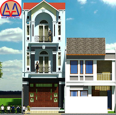 Thiết kế mặt tiền nhà phố Dĩ An