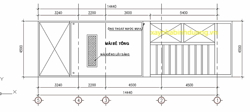 thiết kế nhà phố 4.5m tại Bình Dương