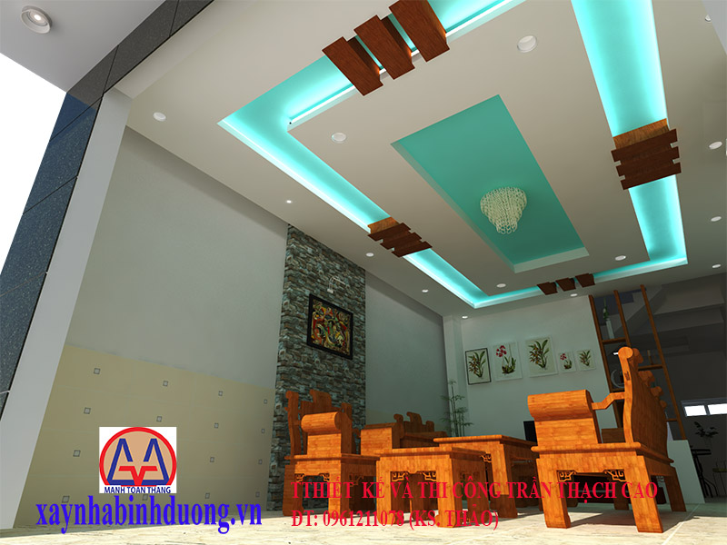 thiết kế thi công trần thạch cao tại Bình Dương