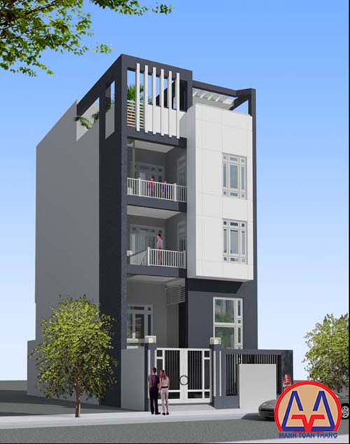 thiết kế nhà phố 3 tầng bình dương