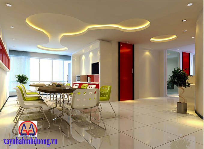 mẫu trần thạch cao phòng ăn 1