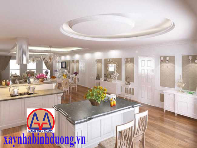 mẫu trần thạch cao phòng ăn 18