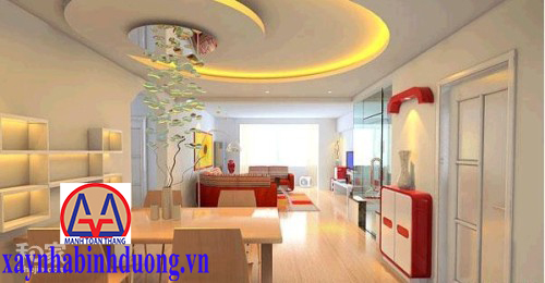 mẫu trần thạch cao phòng ăn 4