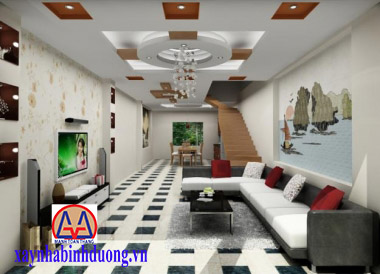 Mẫu trần thạch cao phòng khách 24