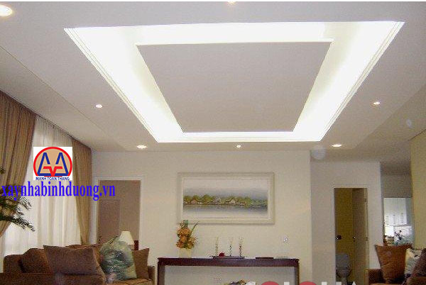 Mẫu trần thạch cao phòng khách 25