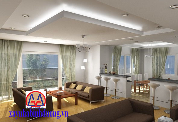 Mẫu trần thạch cao phòng khách 13