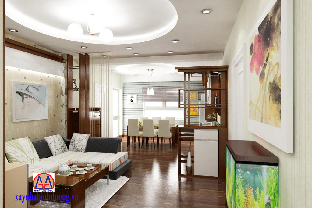 Mẫu trần thạch cao phòng khách 19