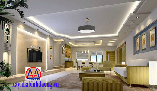 Mẫu trần thạch cao phòng khách 4