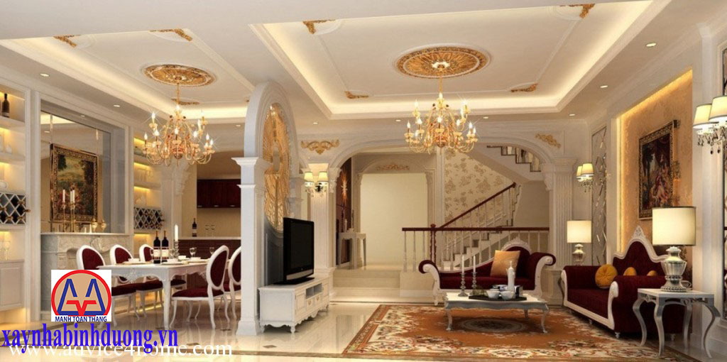 Mẫu trần thạch cao phòng khách 6